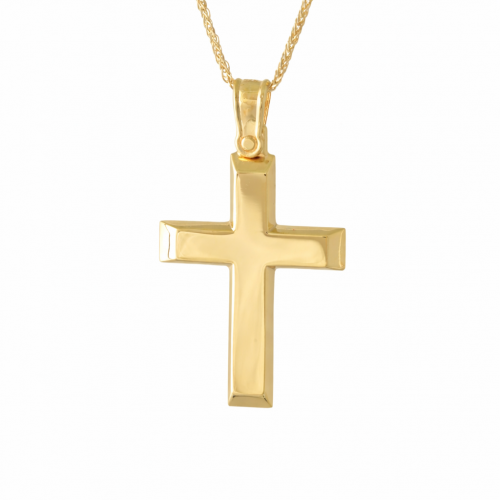 Ανδρικός Σταυρός Χρυσός 9κ 